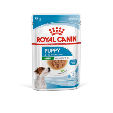 Royal Canin Mini Puppy – Hrană Umedă în Sos pentru Căței de Talie Mică – 85 g